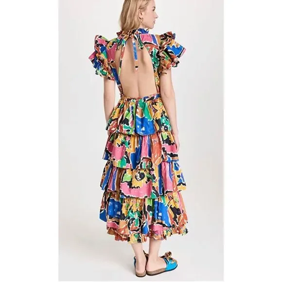 chinese dress ladies Love the Label Paola Poppy Maxi Dress – Painted Pink main image 1